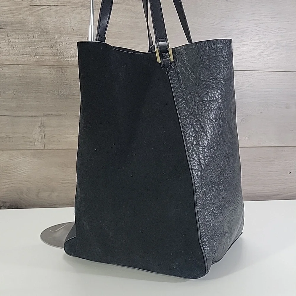 Large Margot Black Women’s Leather & Suede Tote Bag